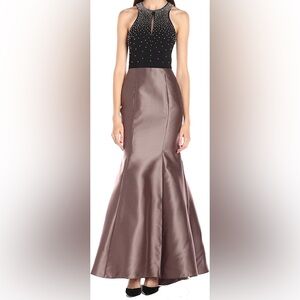 Xscape Dress Sz 12 Maxi Mermaid Skirt Beaded Top Gown Special Events Feminine